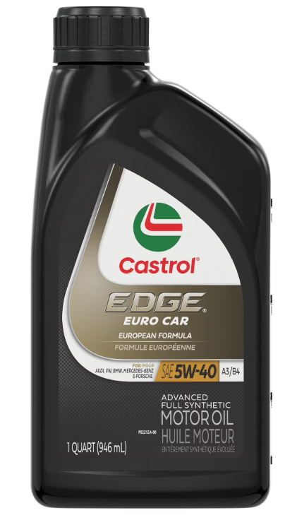 Envase de aceite CASTROL CASTROL EDGE EURO CAR 5W40 A3/B4 FULL SINTETICO - QT 1LT grado 5W40 - Lubricentro Piloto